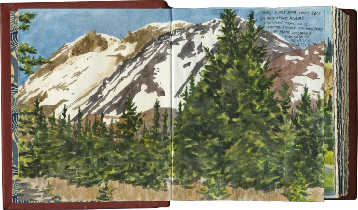 Mount Adams sketch by Chandler O'Leary