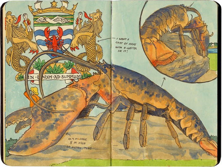 World's largest lobster sketch by Chandler O'Leary