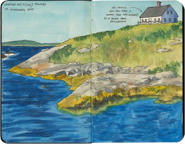 Peggys Cove sketch by Chandler O'Leary