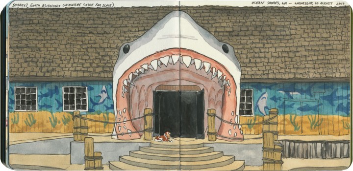 Sharky's Souvenir Shop sketch by Chandler O'Leary
