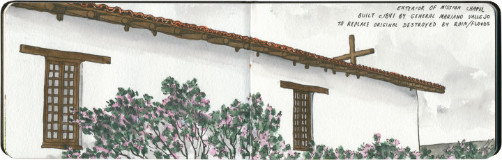 Mission San Francisco Solano sketch by Chandler O'Leary