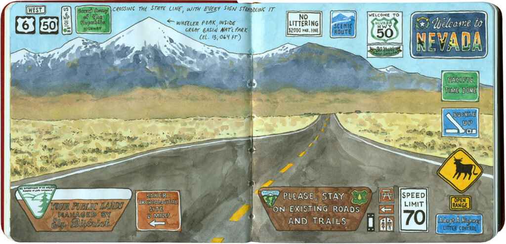 The Loneliest Road sketch by Chandler O'Leary