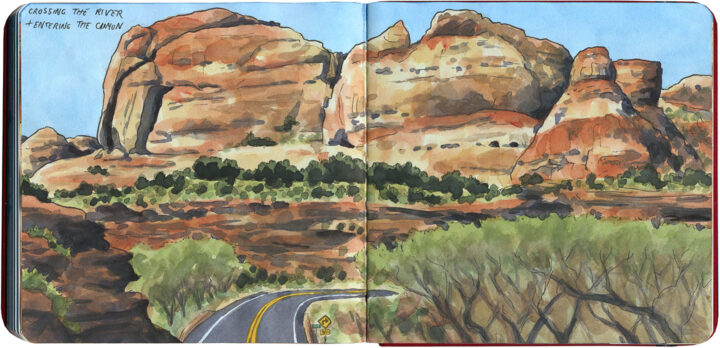 Grand Staircase-Escalante National Monument sketch by Chandler O'Leary