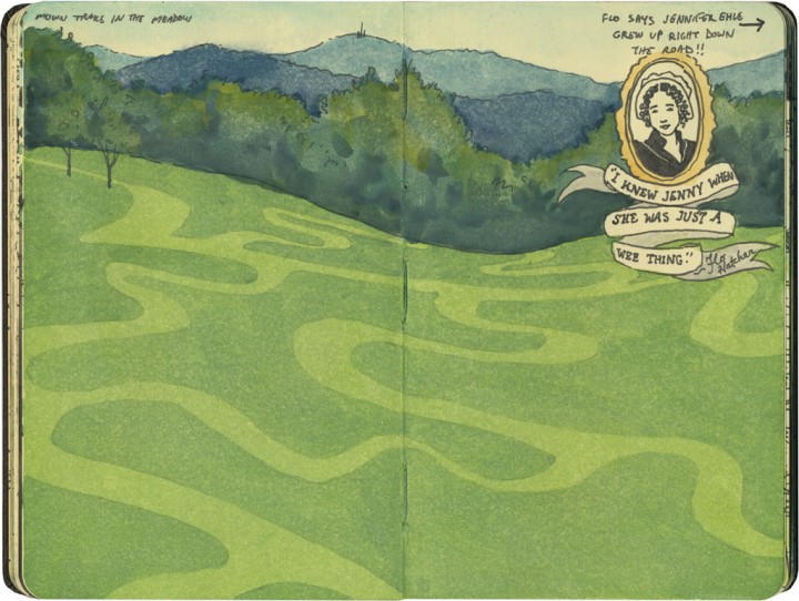 Penland meadow sketch by Chandler O'Leary