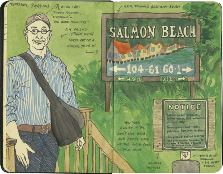 Salmon Beach sketch by Chandler O'Leary
