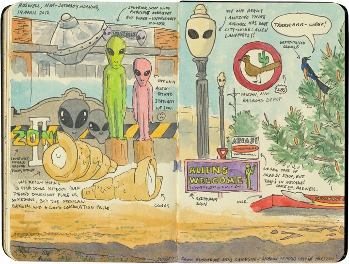 Roswell sketch by Chandler O'Leary