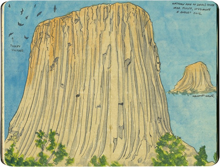 Devils Tower sketch by Chandler O'Leary
