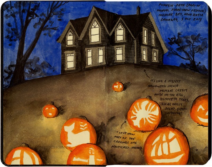 Jack-o-lanterns sketch by Chandler O'Leary