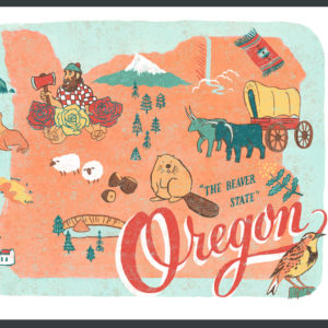 Oregon illustration by Chandler O'Leary