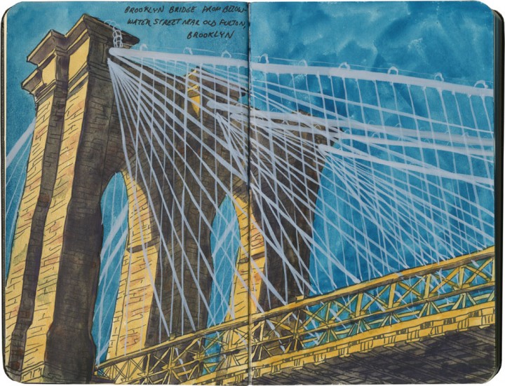 Brooklyn Bridge sketch by Chandler O'Leary
