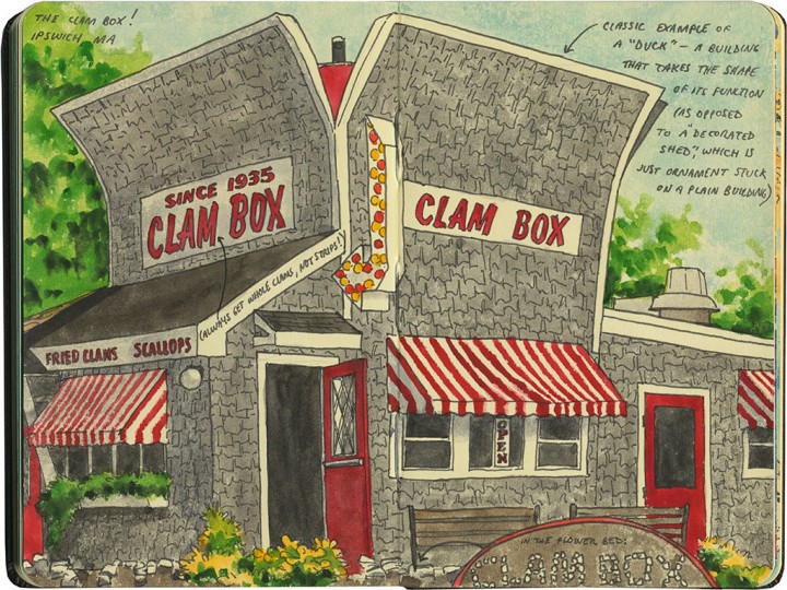Ipswich Clambox sketch by Chandler O'Leary