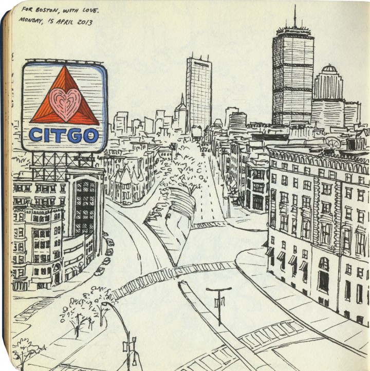 Boston sketch by Chandler O'Leary