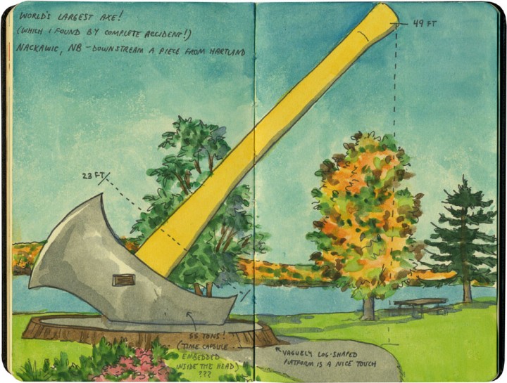World's Largest Axe sketch by Chandler O'Leary