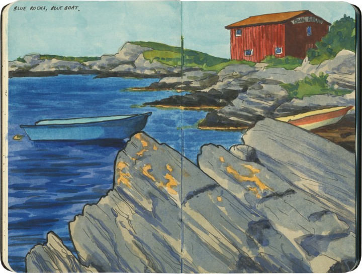 Blue Rocks sketch by Chandler O'Leary
