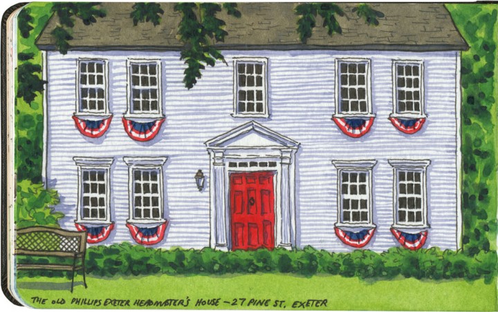 Colonial house sketch by Chandler O'Leary