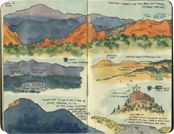 Colorado Front Range sketch by Chandler O'Leary