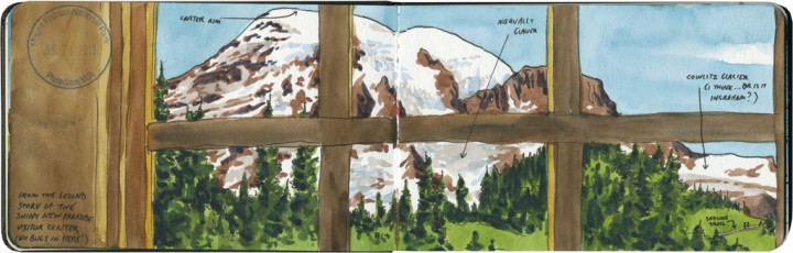 Mt. Rainier sketch by Chandler O'Leary