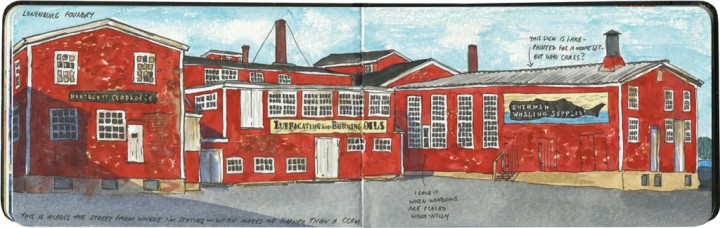 Lunenburg foundry sketch by Chandler O'Leary