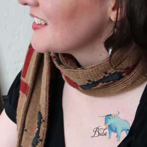 Babe the Blue Ox temporary tattoo by Chandler O'Leary