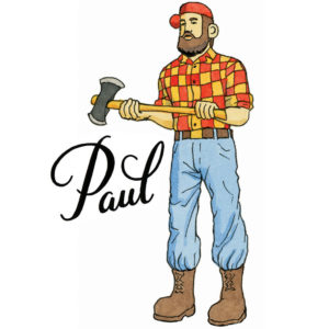 Paul Bunyan temporary tattoo by Chandler O'Leary