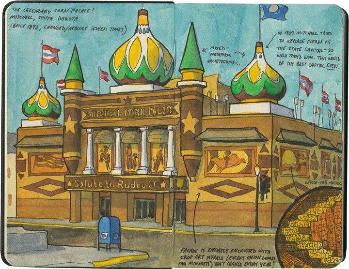 Corn Palace sketch by Chandler O'Leary