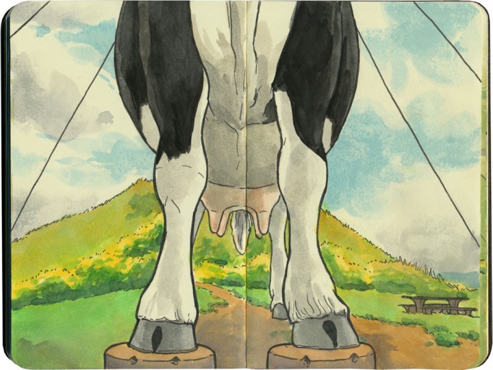 World's Largest Holstein Cow sketch by Chandler O'Leary