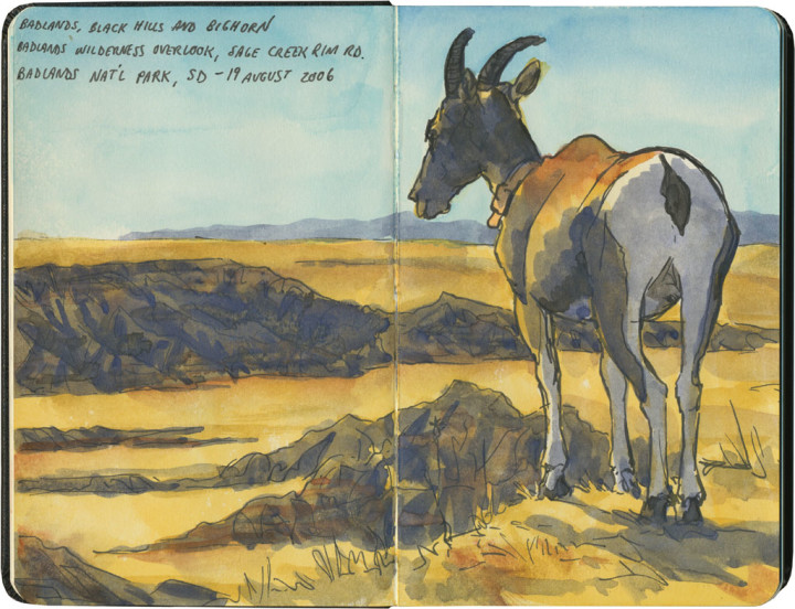 Badlands National Park sketch by Chandler O'Leary