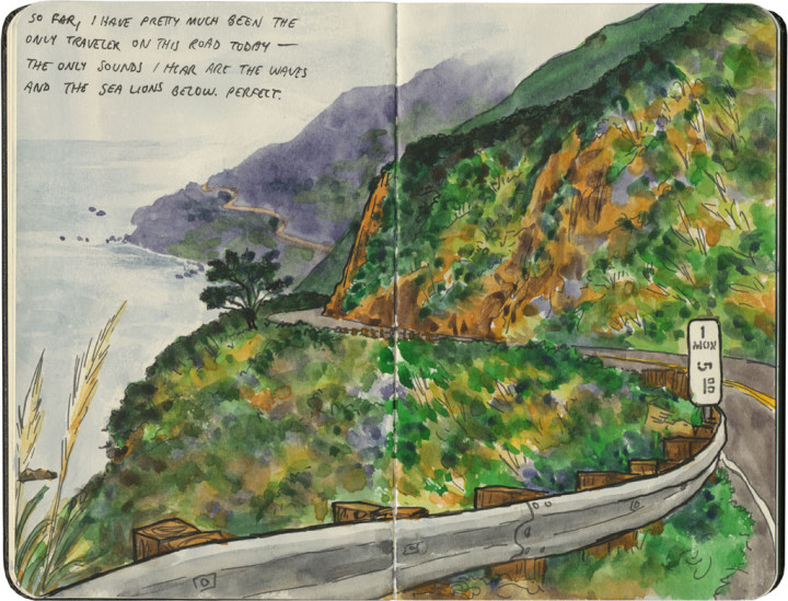 Big Sur sketch by Chandler O'Leary