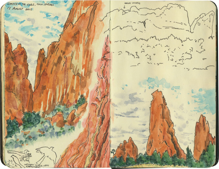 Garden of the Gods sketch by Chandler O'Leary