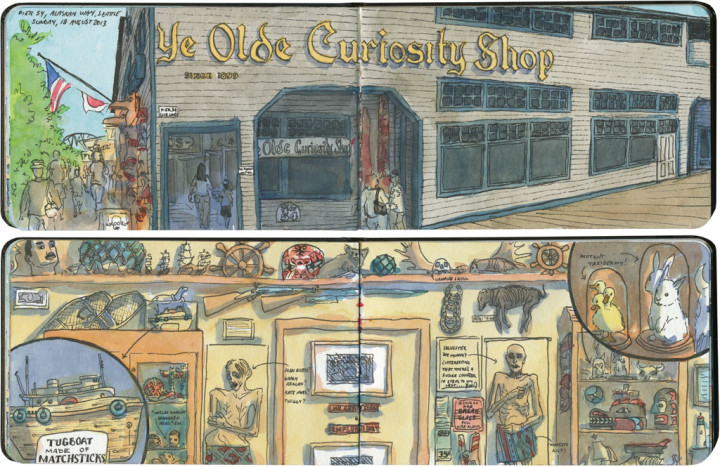 Ye Olde Curiosity Shop sketch by Chandler O'Leary