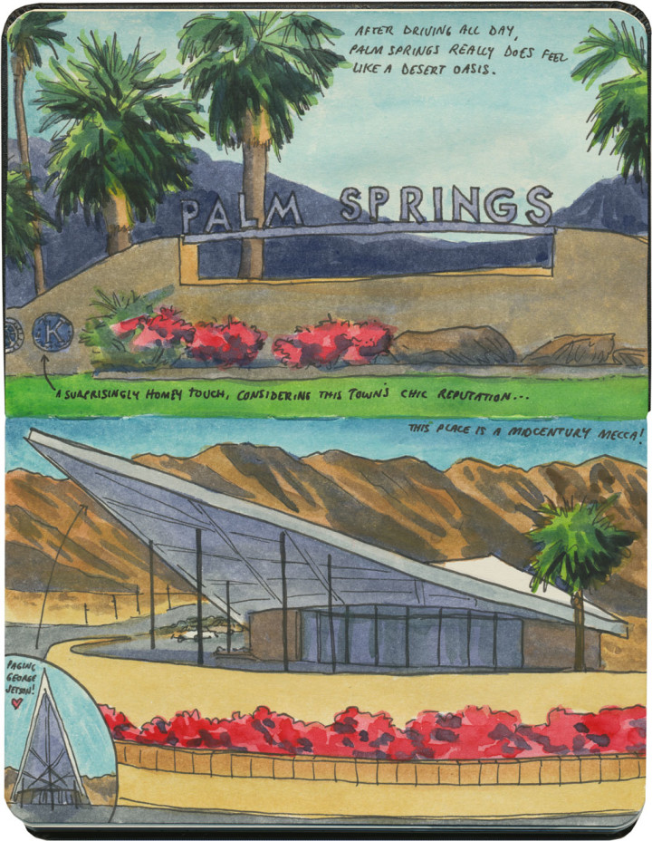 Palm Springs sketch by Chandler O'Leary