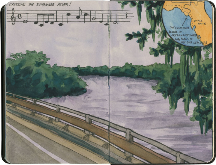 Suwannee River sketch by Chandler O'Leary