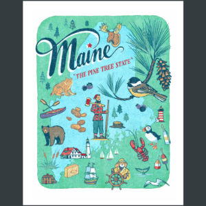 Maine illustration by Chandler O'Leary