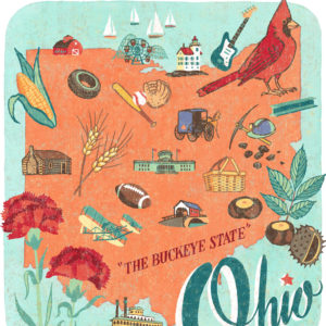 Detail of Ohio illustration by Chandler O'Leary