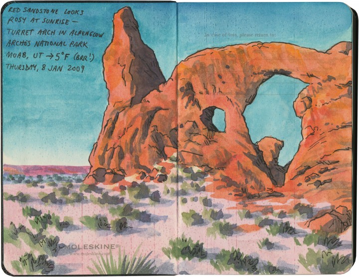 Arches National Park sketch by Chandler O'Leary
