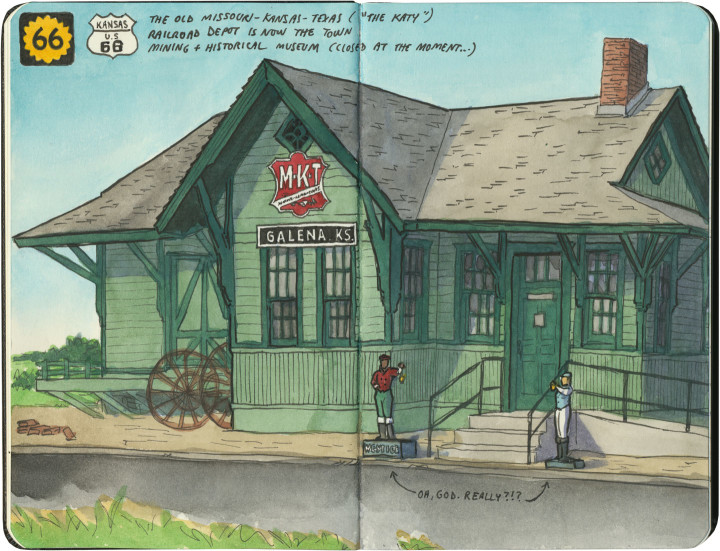 Route 66 sketch by Chandler O'Leary