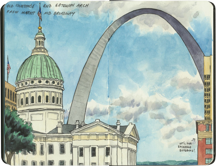 St. Louis Gateway Arch sketch by Chandler O'Leary