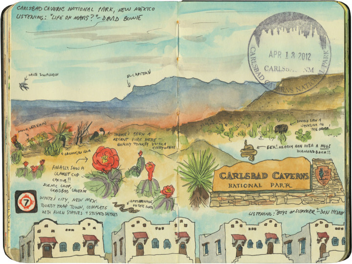 Carlsbad Caverns National Park sketch by Chandler O'Leary