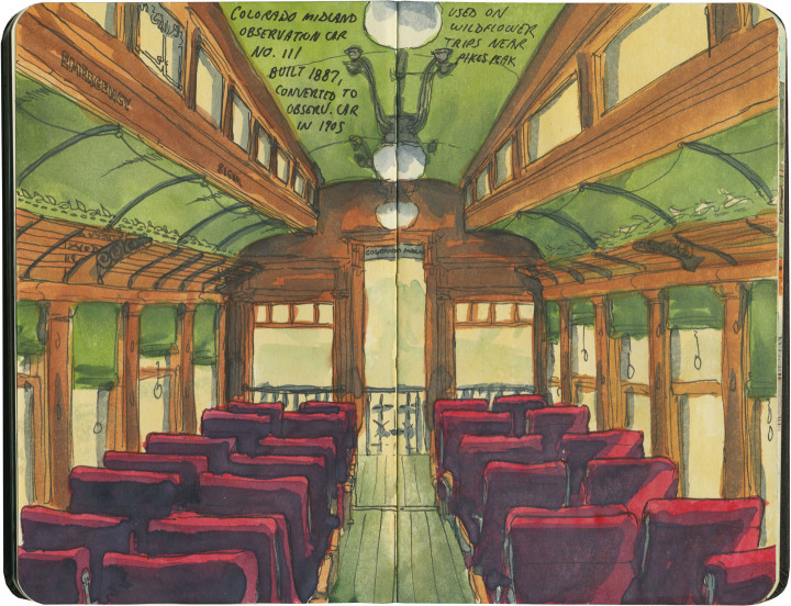 Colorado Railroad Museum sketch by Chandler O'Leary
