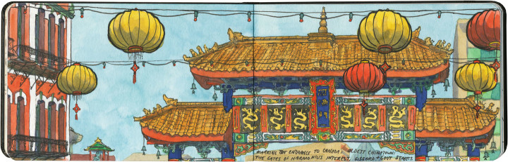 Victoria Chinatown sketch by Chandler O'Leary