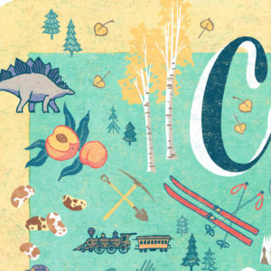Detail of Colorado illustration by Chandler O'Leary