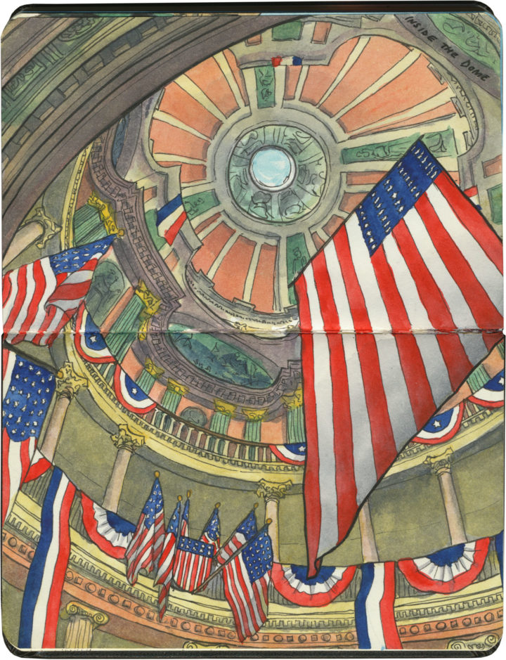 St. Louis Courthouse dome sketch by Chandler O'Leary