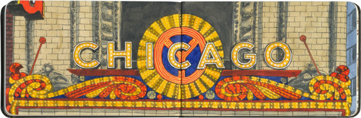 Chicago Theatre sketch by Chandler O'Leary