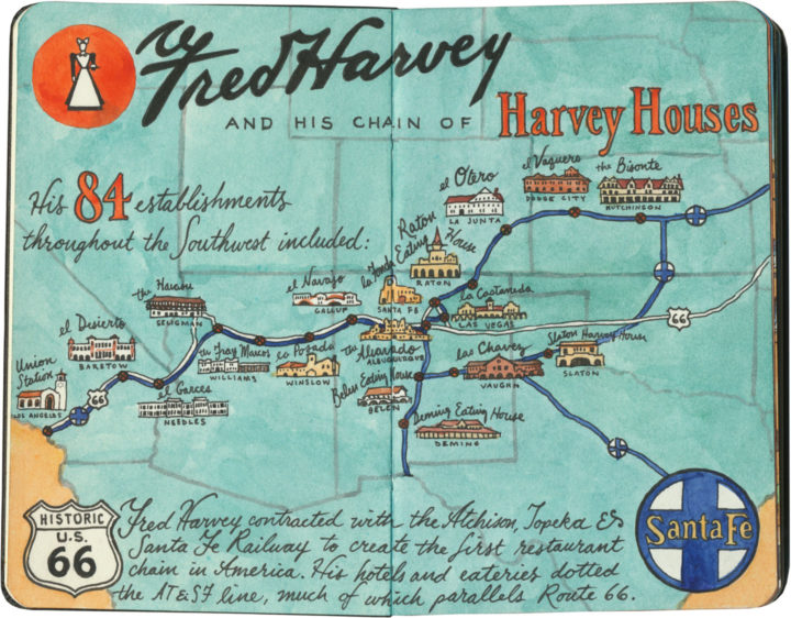 Harvey House map sketch by Chandler O'Leary