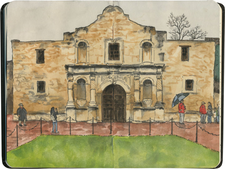 Alamo sketch by Chandler O'Leary