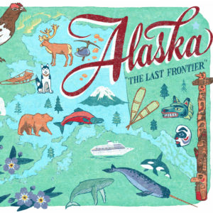 Detail of Alaska illustration by Chandler O'Leary