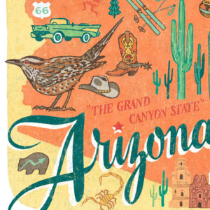 Detail of Arizona illustration by Chandler O'Leary