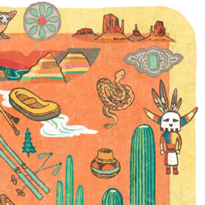Detail of Arizona illustration by Chandler O'Leary