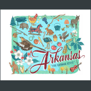 Arkansas illustration by Chandler O'Leary