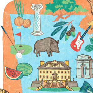 Detail of Georgia illustration by Chandler O'Leary